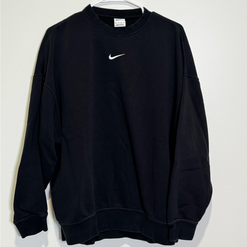 Nike Oversized Crew Sweater & Joggers, black
